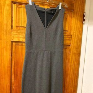 Banana Republic Gray Scuba Dress Midi Length Size 6